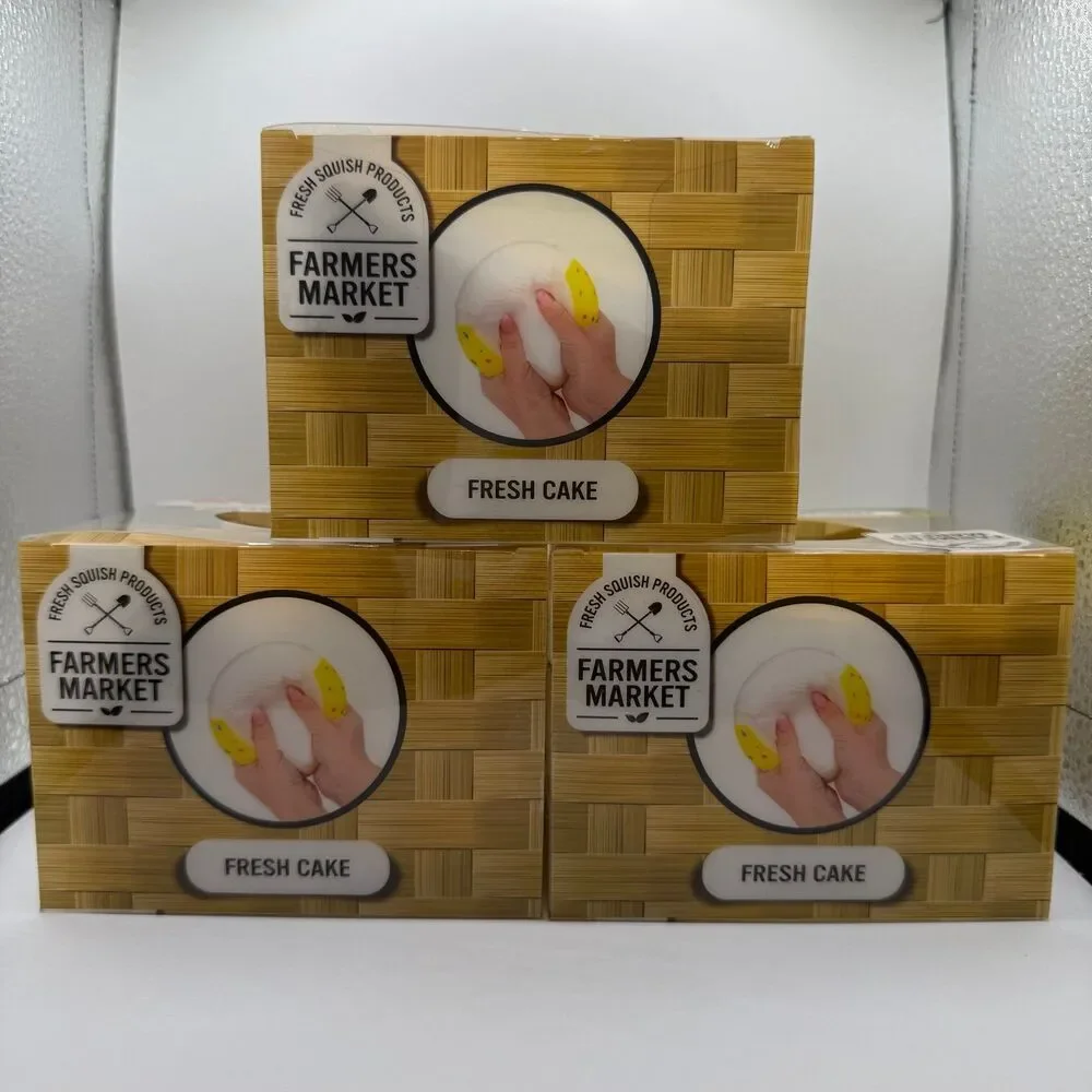 [3 PC] Sunny Days - Farmers Market *NEW* Fresh Cake: Sensory, Fidget Squishy Toy
